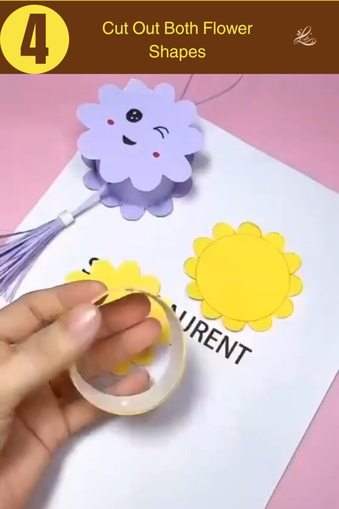 Cut Out Both Flower Shapes