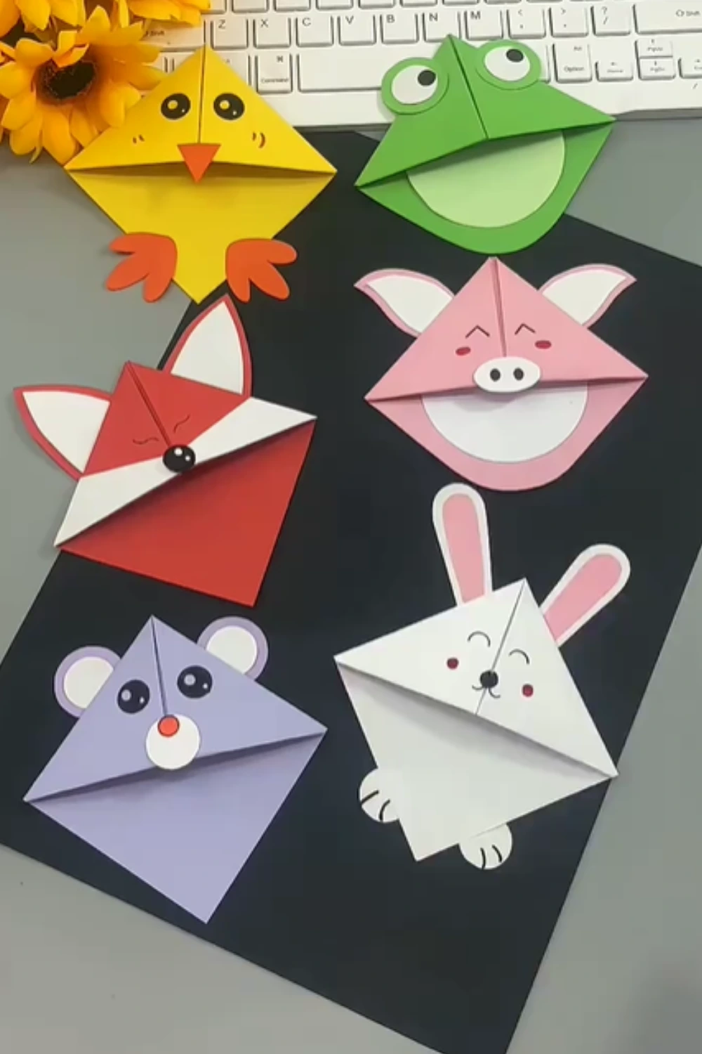Cute Bunny Corner Bookmark Paper Craft for Beginners