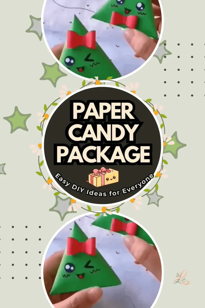Cute Paper Christmas Tree Candy Package  Beginner DIY