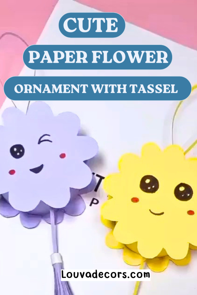 Cute Paper Flower Ornament With Tassel DIY