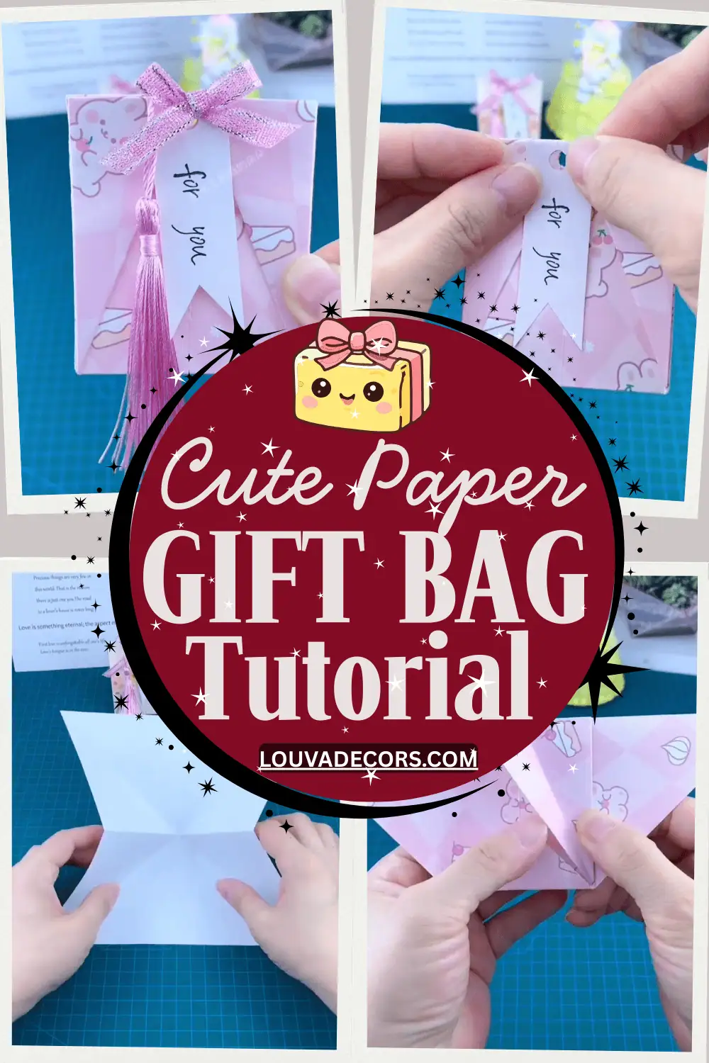Cute Paper Gift Bag Tutorial