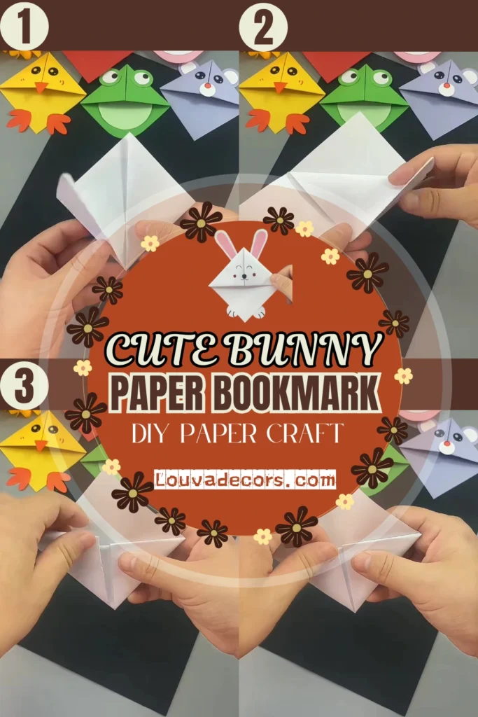 Cute bunny corner bookmark craft