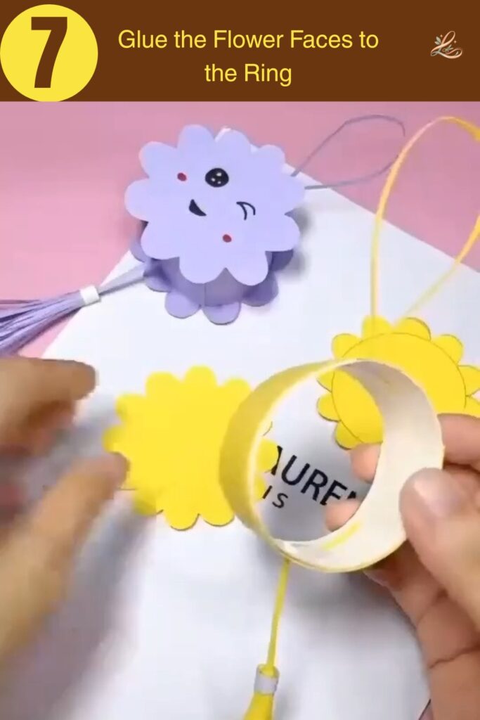 Glue the Flower Faces to the Ring