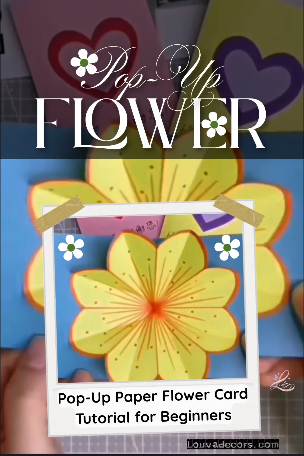 Pop-Up Paper Flower Card Tutorial