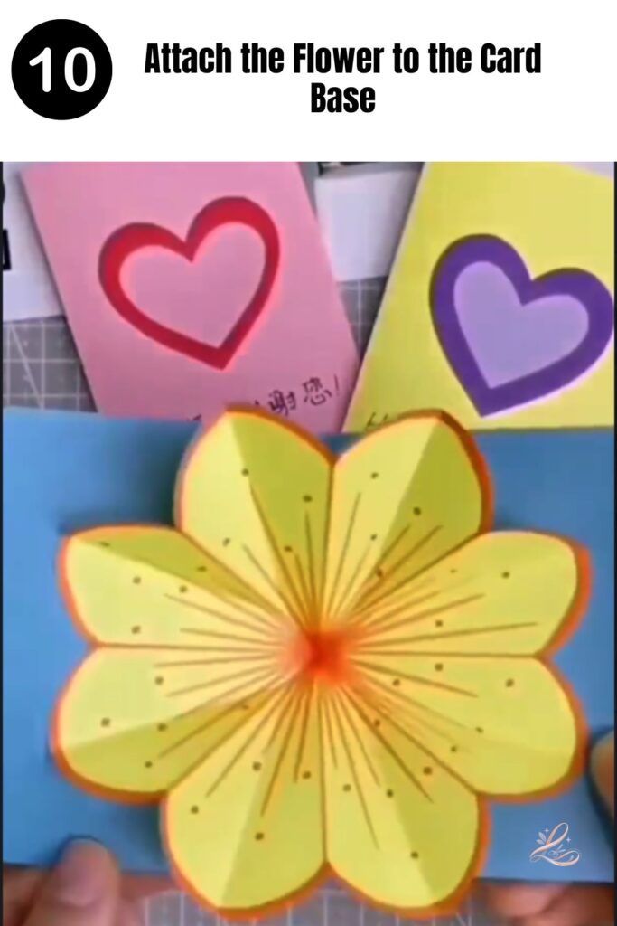 Step 10 - Attach the Flower to the Card Base