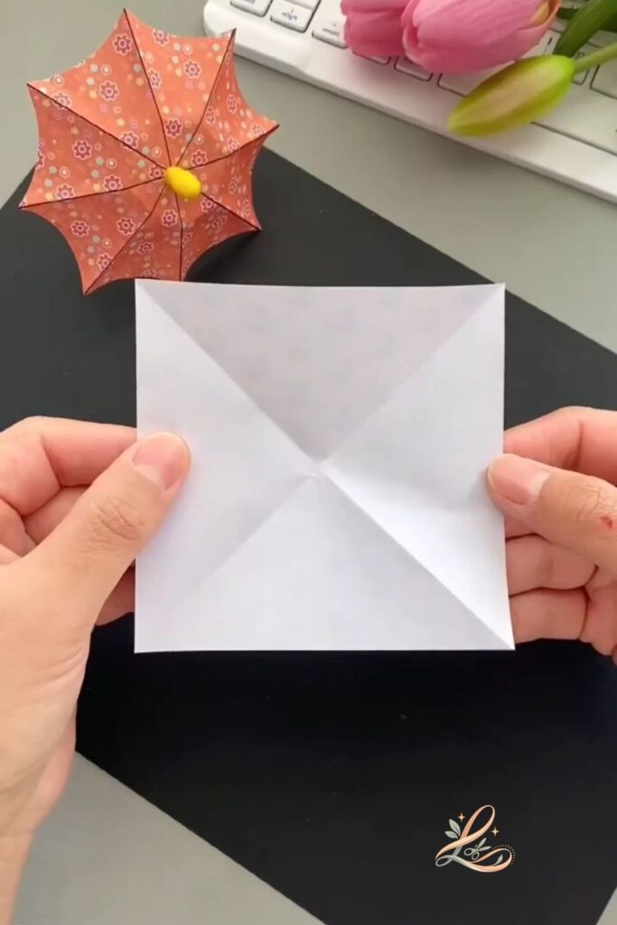 Step 1: Fold Each Square Into a Triangle