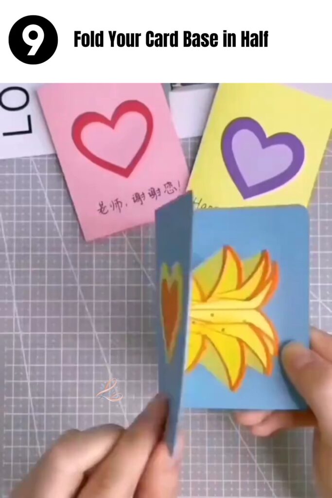 Step 9 - Fold Your Card Base in Half
