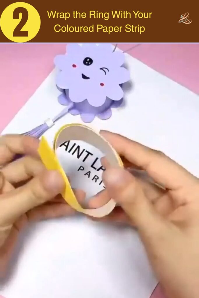 Wrap the Ring With Your Coloured Paper Strip