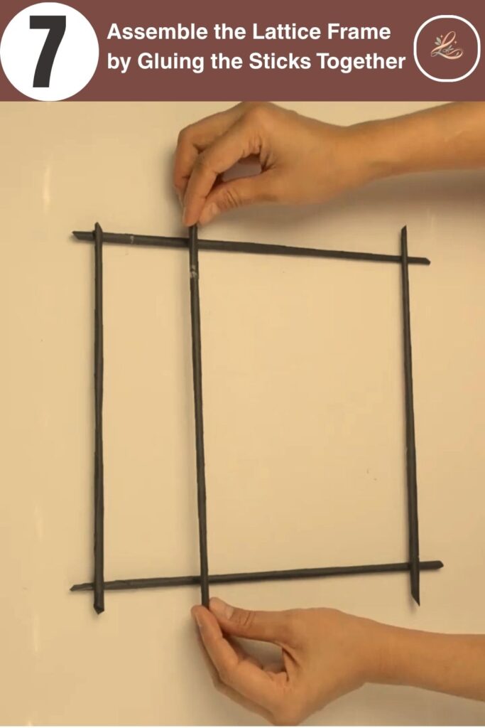 Assemble the Lattice Frame by Gluing the Sticks Together