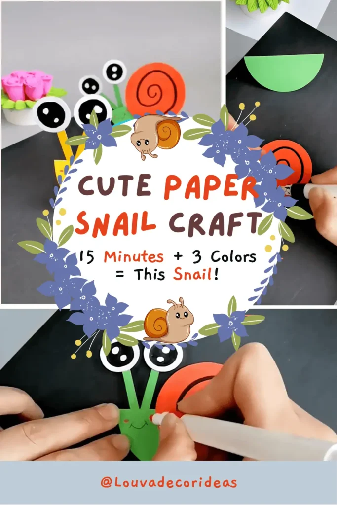 Cute Paper Snail Craft for Total Beginners