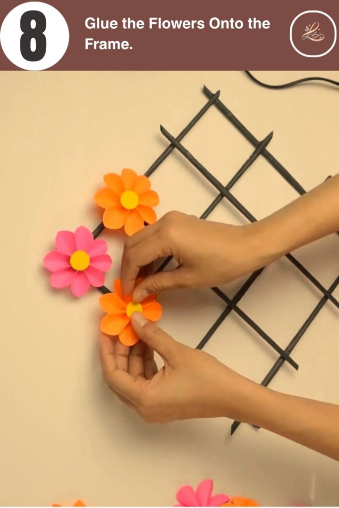 Glue the Flowers Onto the Frame