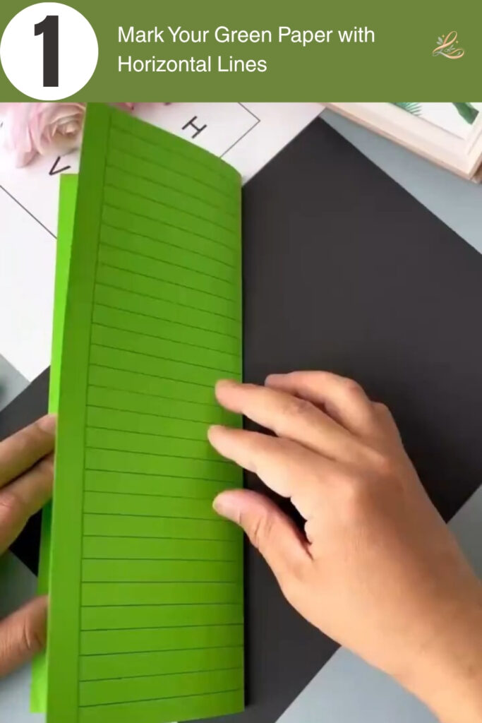 Mark Your Green Paper with Horizontal Lines
