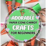 Adorable paper cone carrot craft