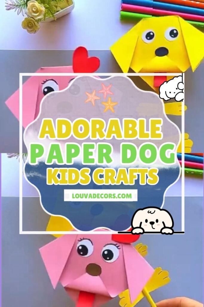 Adorable Paper Dog Pencil Topper for Kids & Beginners