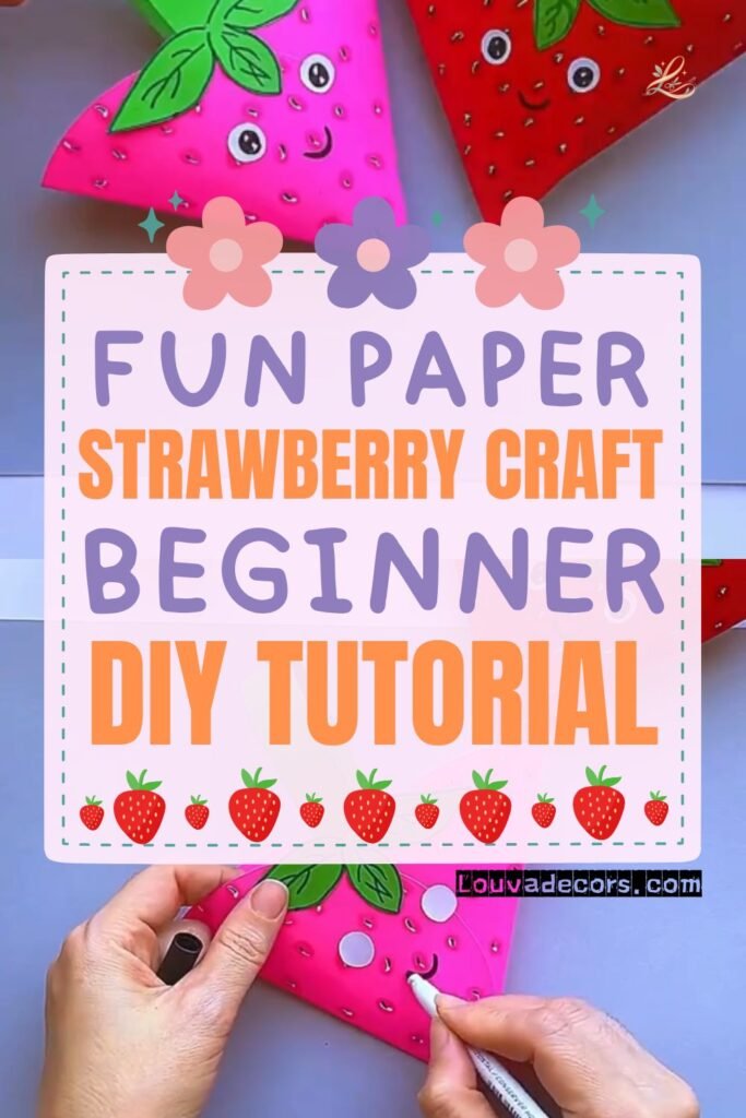 Adorable Paper Strawberry Craft for Beginners
