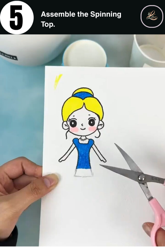 Magical Spinning Paper Princess Lantern Beginner DIY Assemble the Spinning Top 1