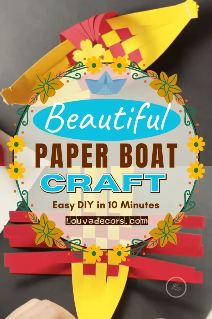 Beautiful Woven Paper Boat Craft for Beginners