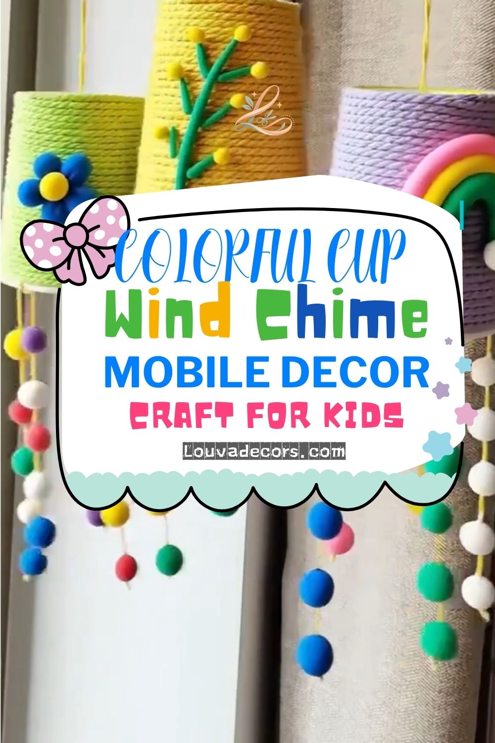 Colorful Cup Wind Chime Mobile for Beginners (DIY Decor) Colorful Cup Wind Chime Mobile for Beginners (DIY Decor)