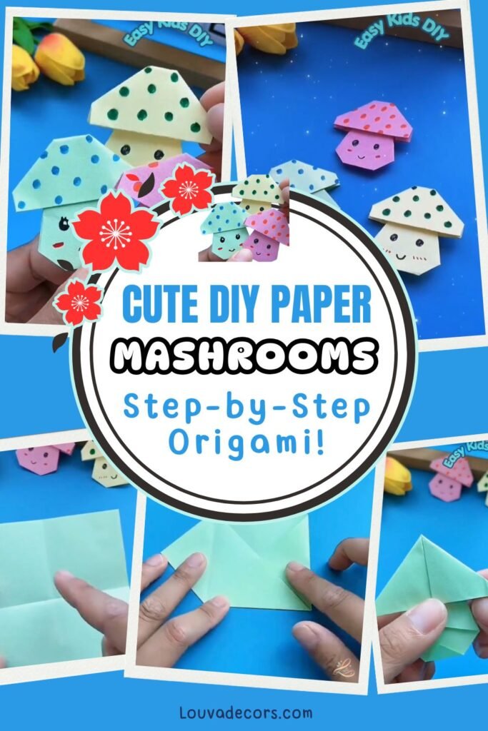 Cute Paper Mushroom DIY for Beginners