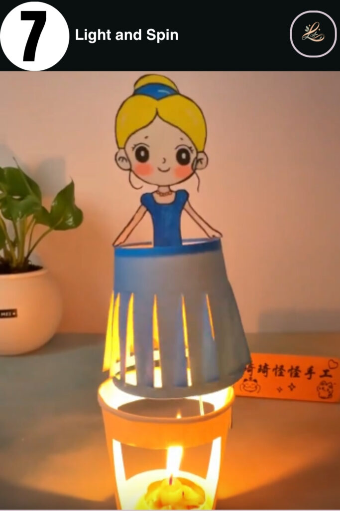 Magical Spinning Paper Princess Lantern Beginner DIY Light and Spin