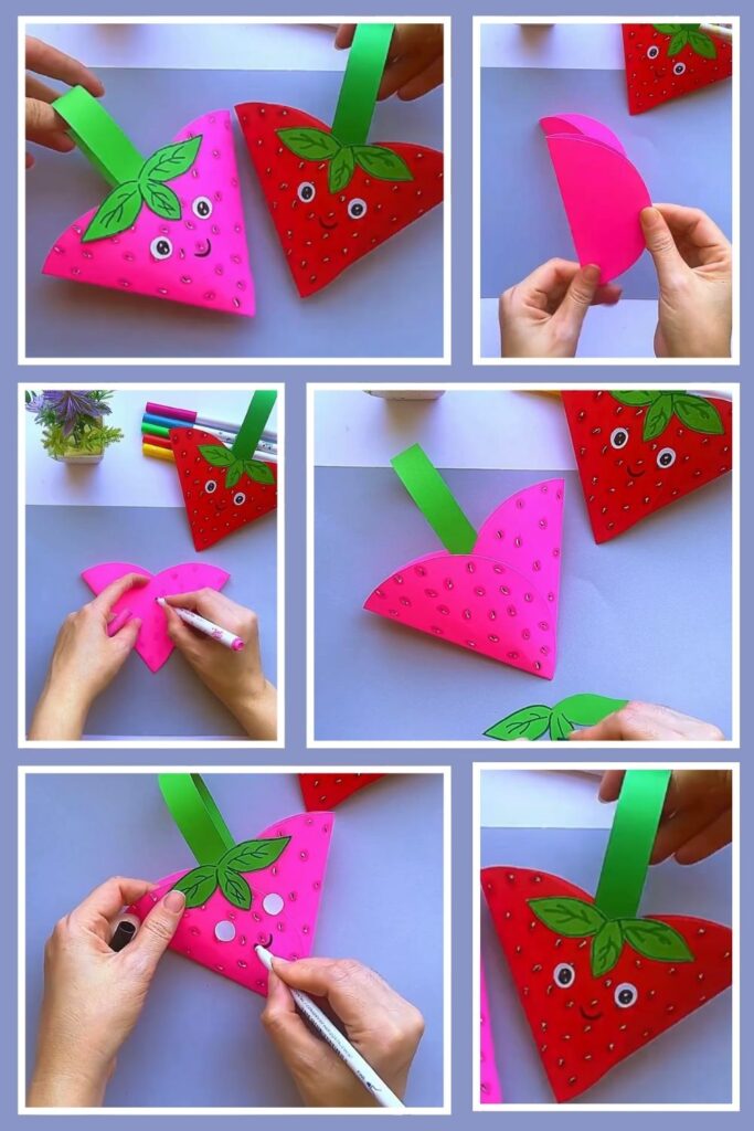 Step by step Paper Strawberry