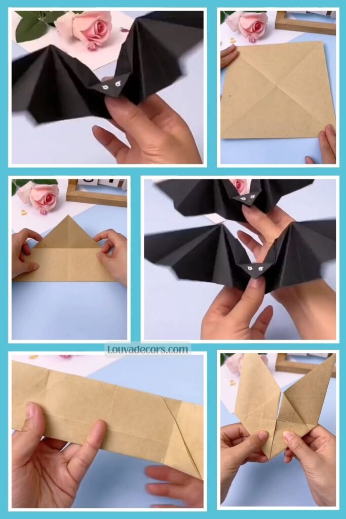 Step by Step Paper bat origami