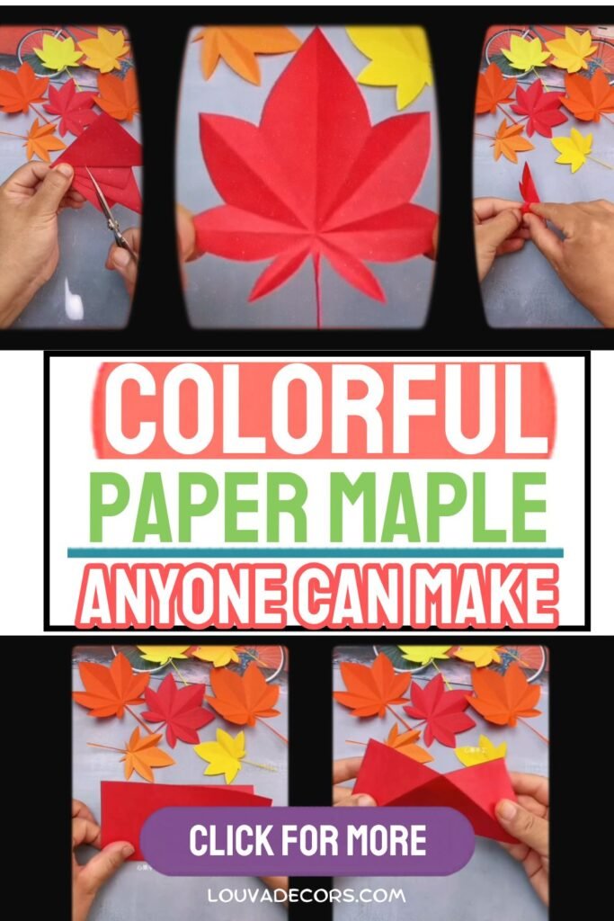 Stunning Paper Maple Leaves Craft Step by Step (#13)
