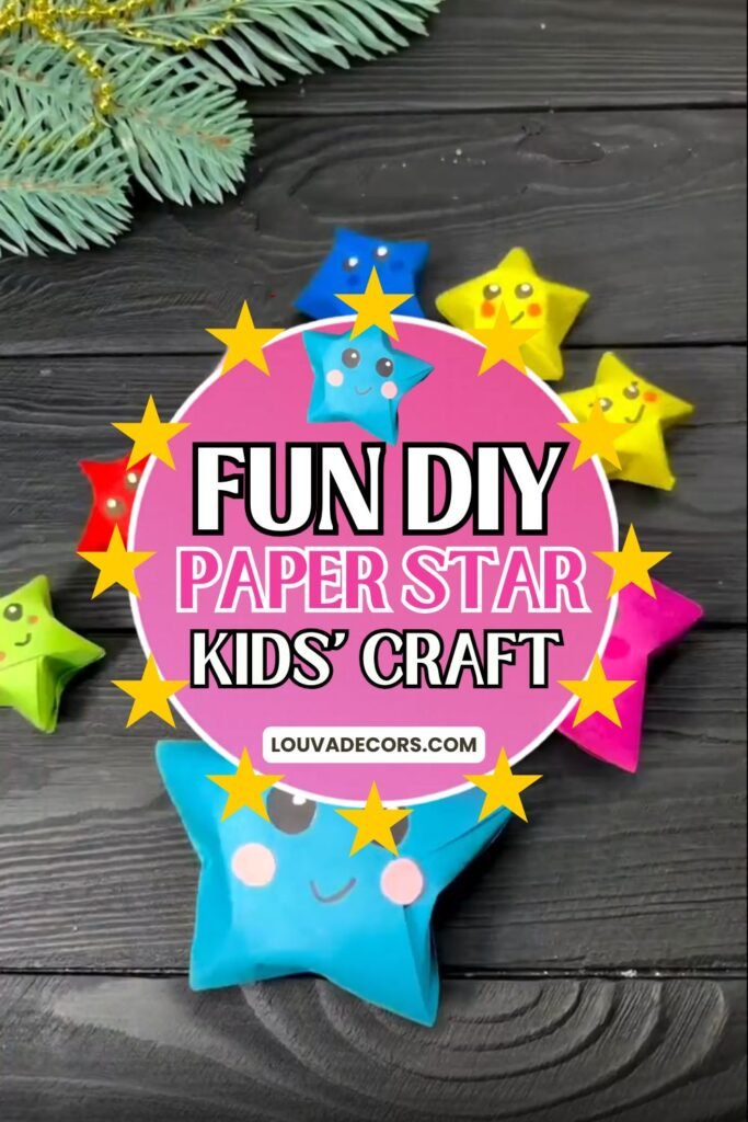 DIY Paper Star Christmas Ornament (Kids Craft Ideas)