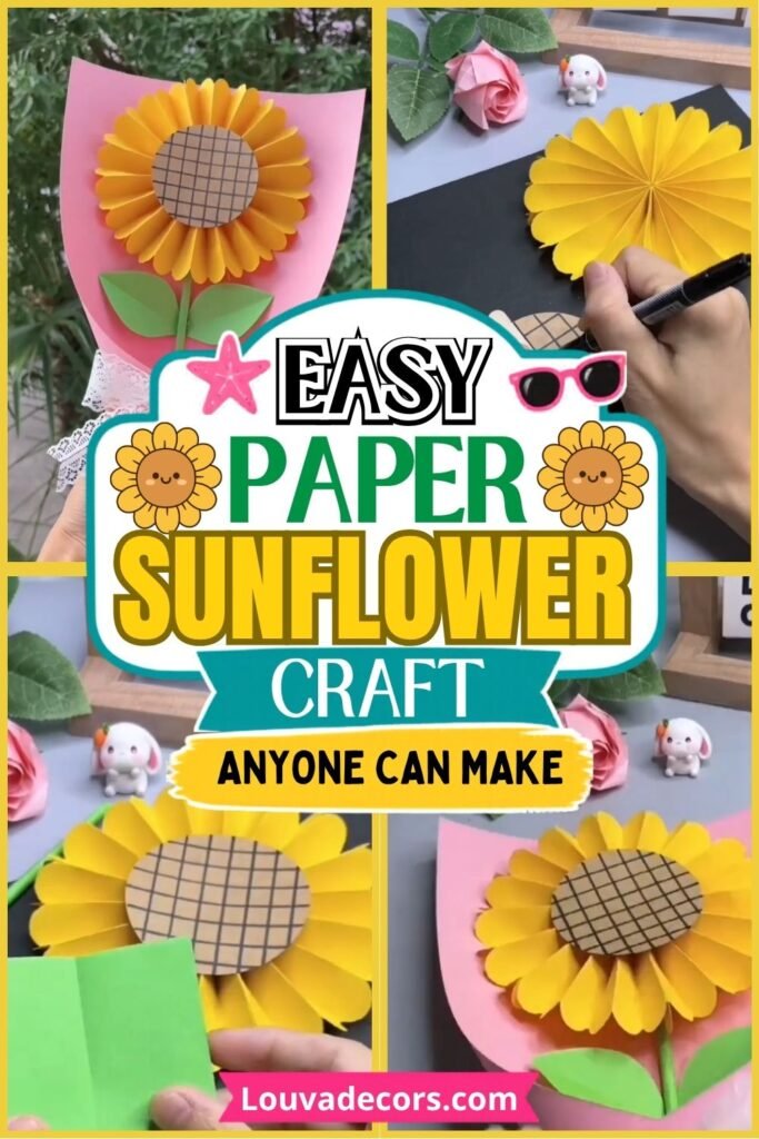 Bright Paper Sunflower Bouquet Anyone Can Make