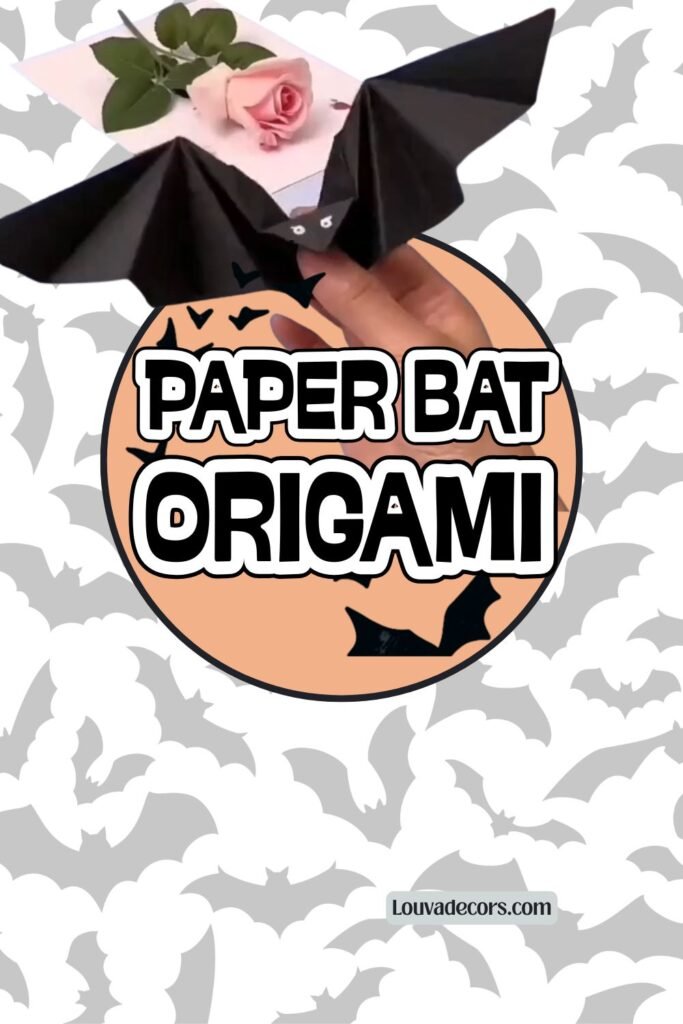 Simple Origami Paper Bat Craft for Beginners