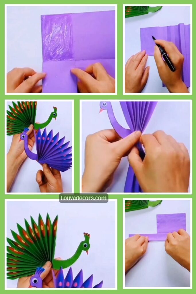 Colorful Paper Peacock Craft Anyone Can Make Step By Step Paper Peacock Craft