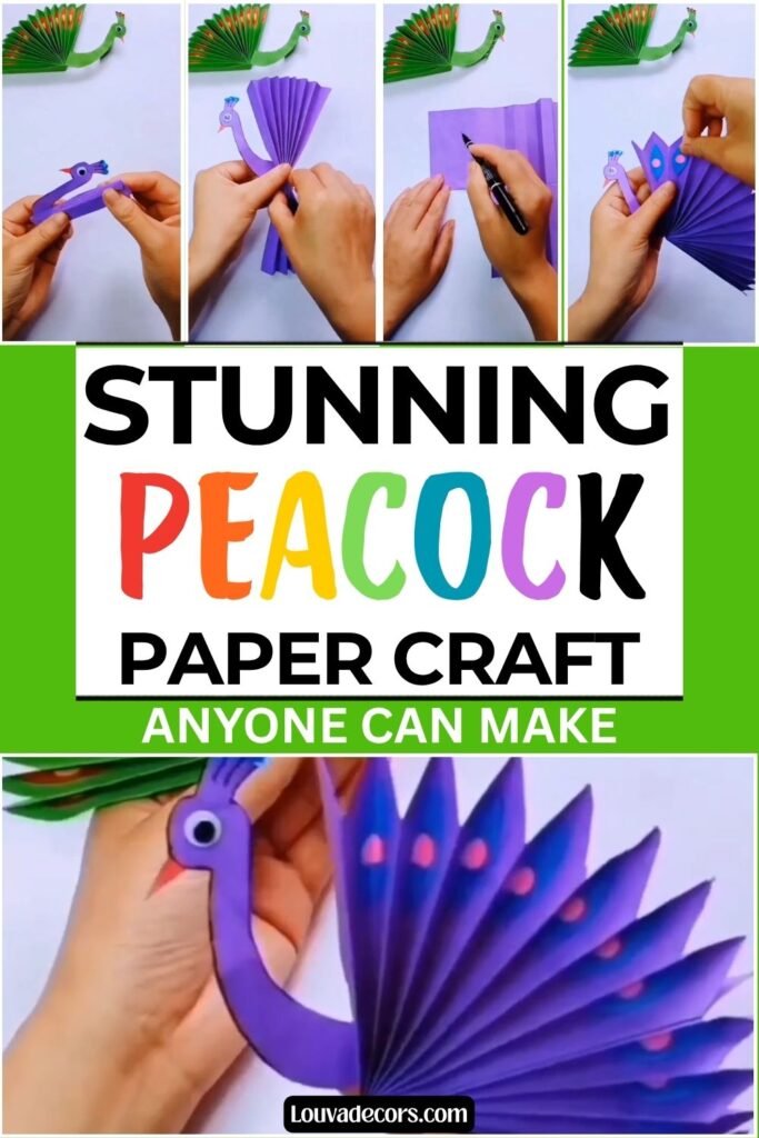 Colorful Paper Peacock Craft Anyone Can Make