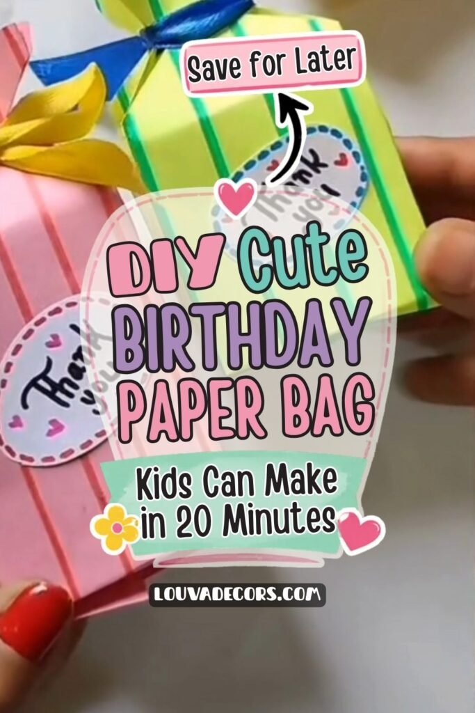 DIY Birthday Paper Gift Bag You Can Make in 20 Minutes (No Experience Needed!)