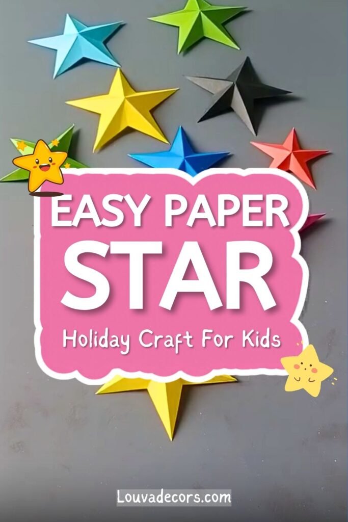 Vibrant Origami Paper Star: 3D Holiday Craft For Kids