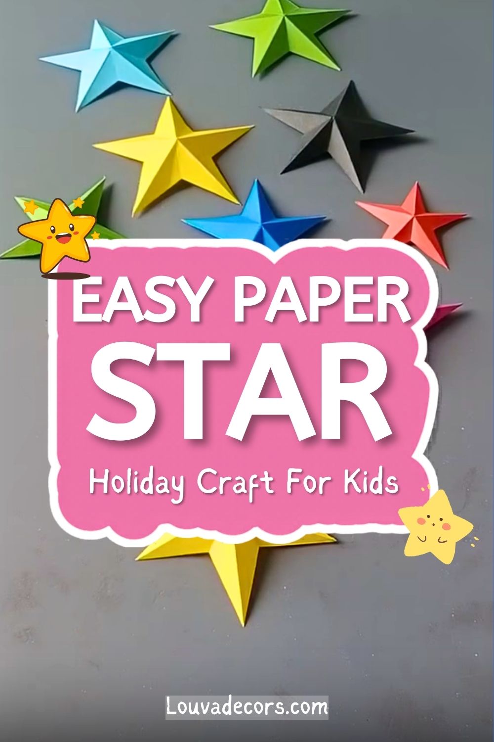 Vibrant Origami Paper Star: 3D Holiday Craft For Kids Vibrant Origami Paper Star craft