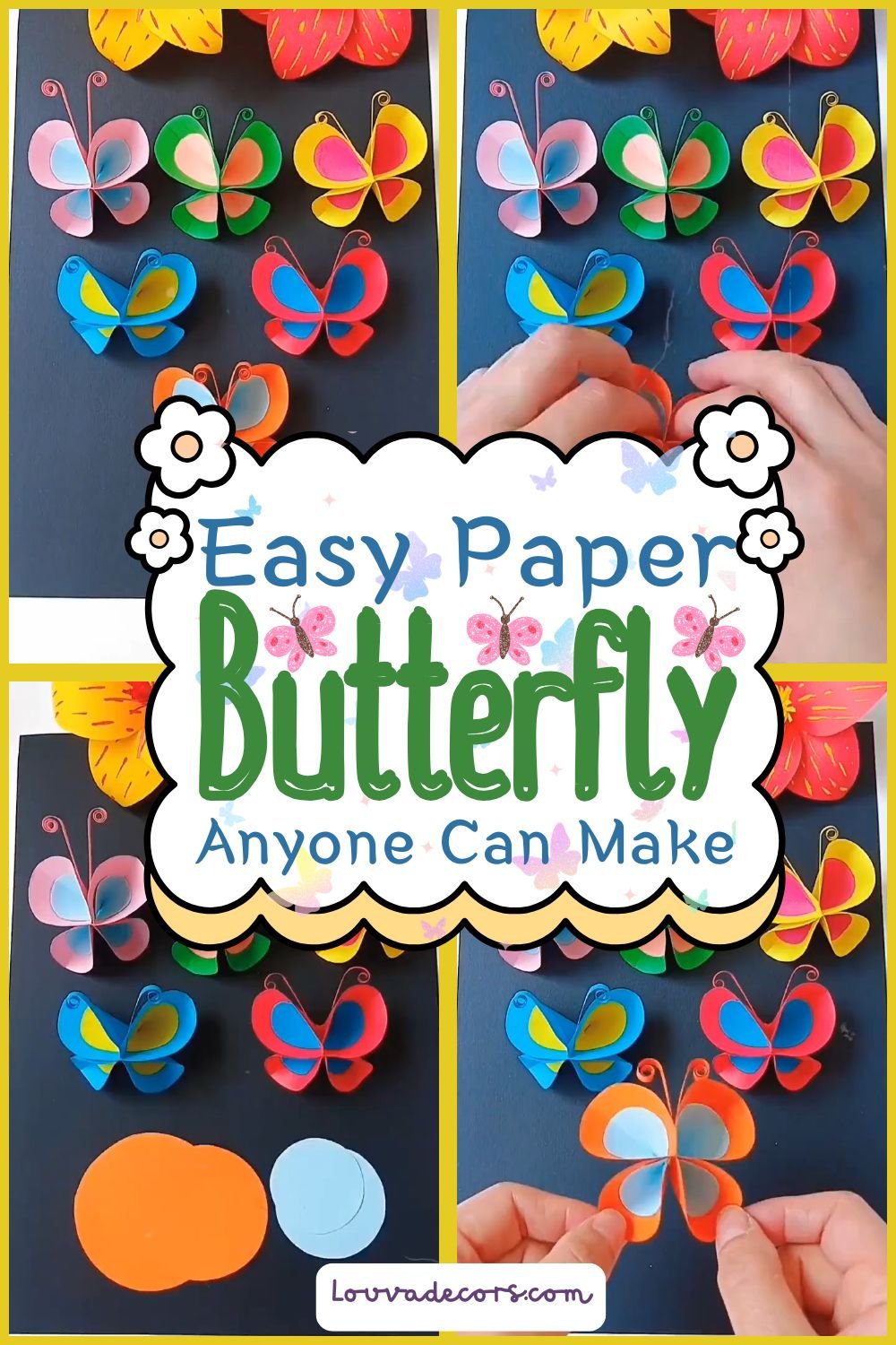 Colourful Paper Butterfly Craft Anyone Can Make in 2 Minutes