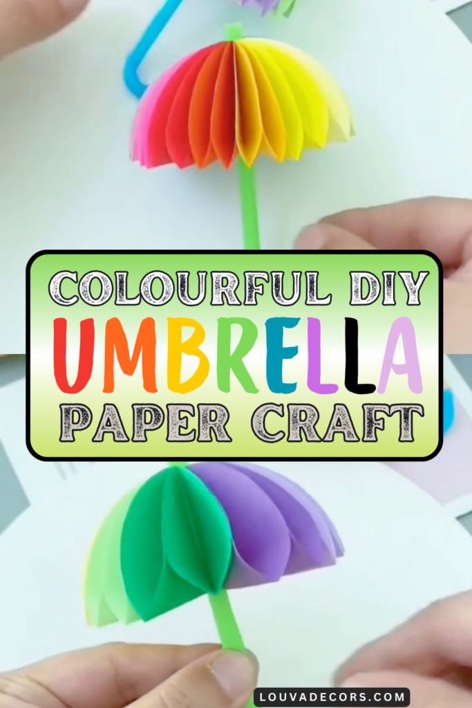 Colourful DIY Paper Umbrella Step by Step