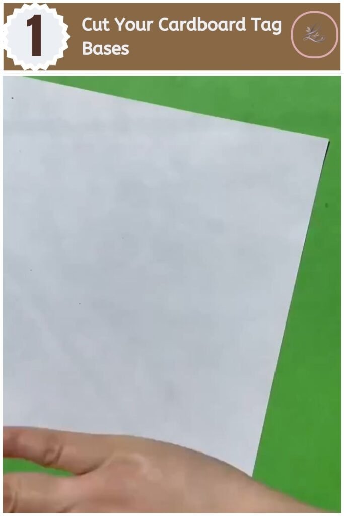 Beautiful Air Dry Clay Flower Wall Decor for Beginners Cutting a kraft cardboard tag base for an air dry clay flower wall decor project