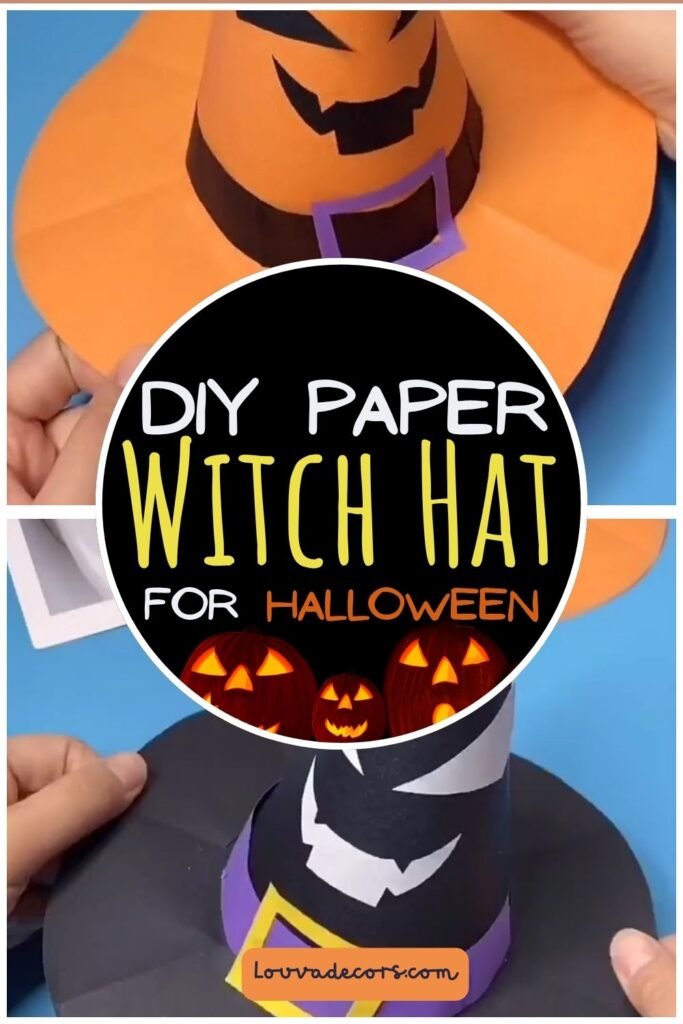 DIY paper witch hat craft