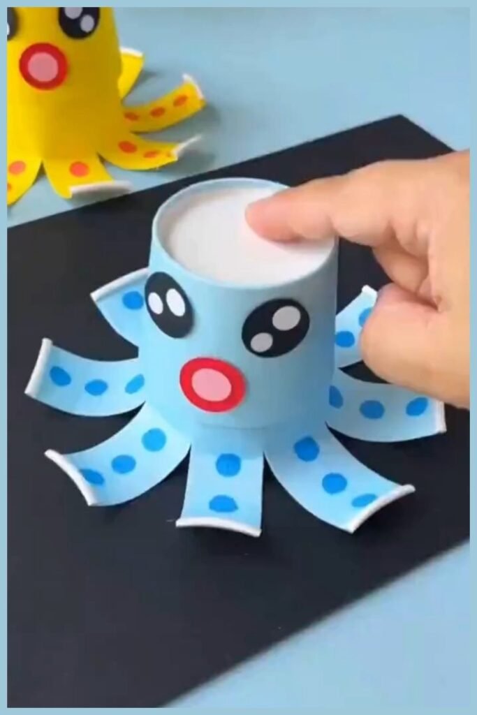 Playful Paper Cup Octopus Craft for Beginners Paper Cup Octopus craft