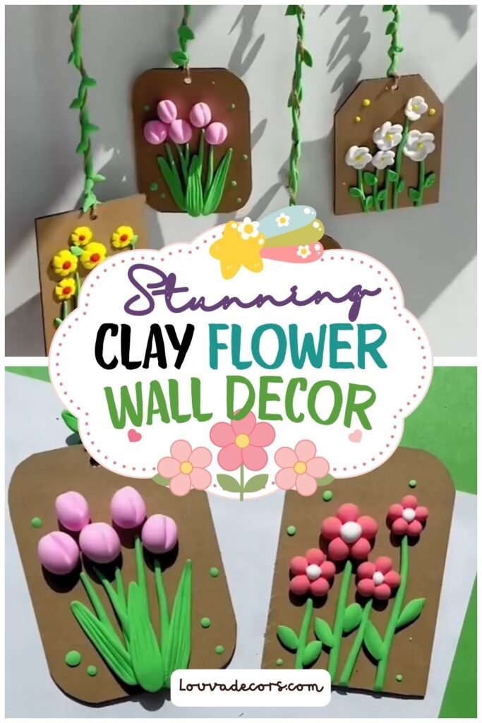Beautiful Air Dry Clay Flower Wall Decor for Beginners
