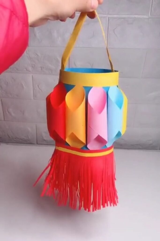 Beautiful Handmade Paper Lantern Craft colourful DIY paper lantern