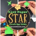 Colourful Origami Paper Star Anyone Can Make in 30 Seconds easy paper star craft for kids