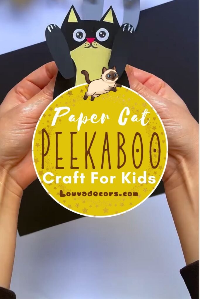 paper cat peekaboo craft