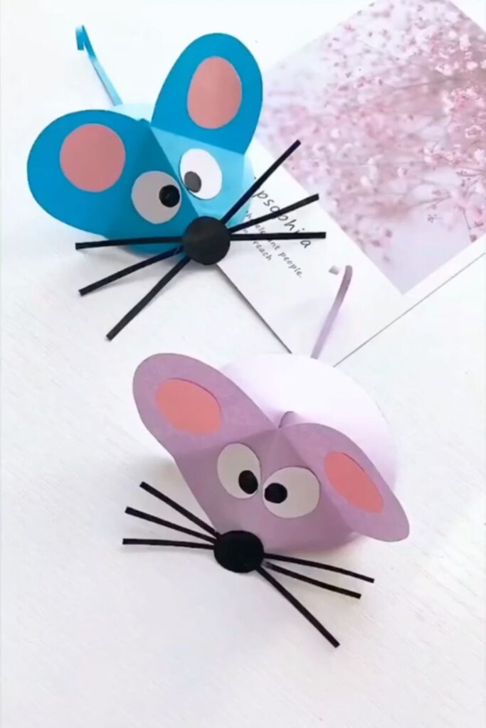 Adorable Paper Mouse Craft For Beginners paper mouse craft
