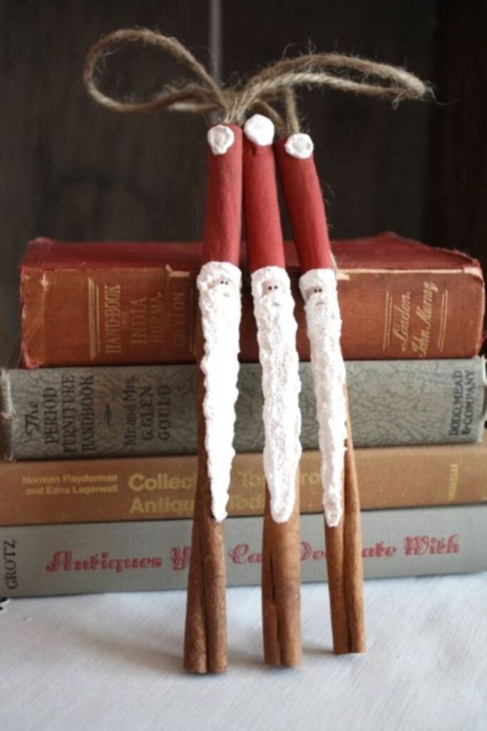 Cinnamon Stick Santa Ornaments