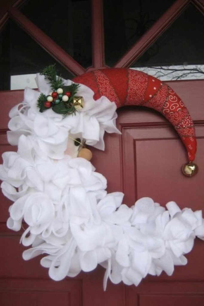 Felt Santa Beard Door Wreath