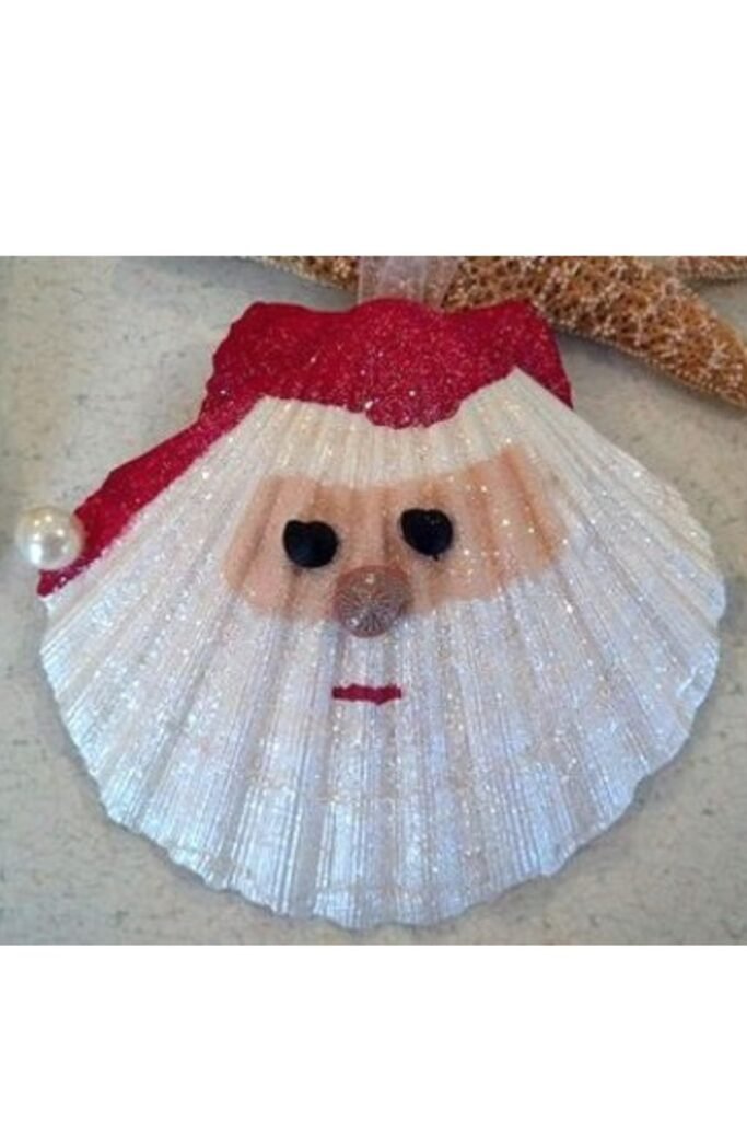 Glitter Seashell Santa