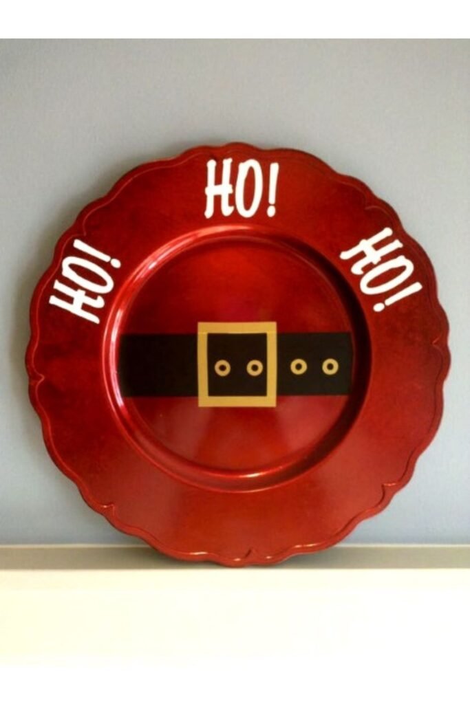 Ho Ho Ho Santa Belt Charger Plate