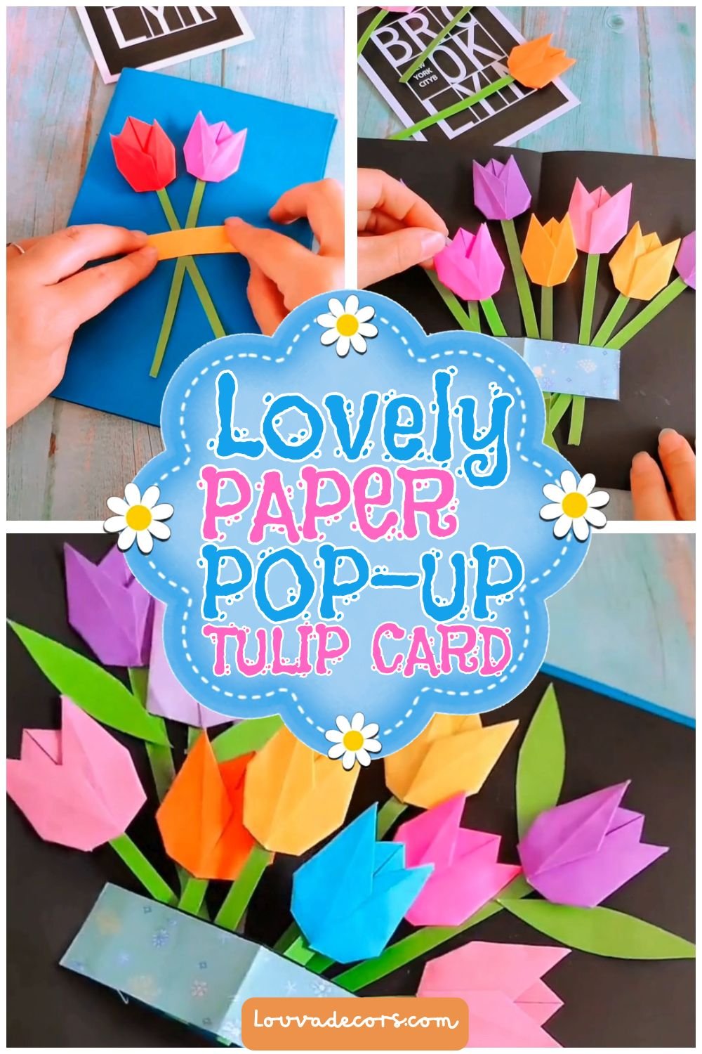 Lovely Paper Pop-Up Tulip Card